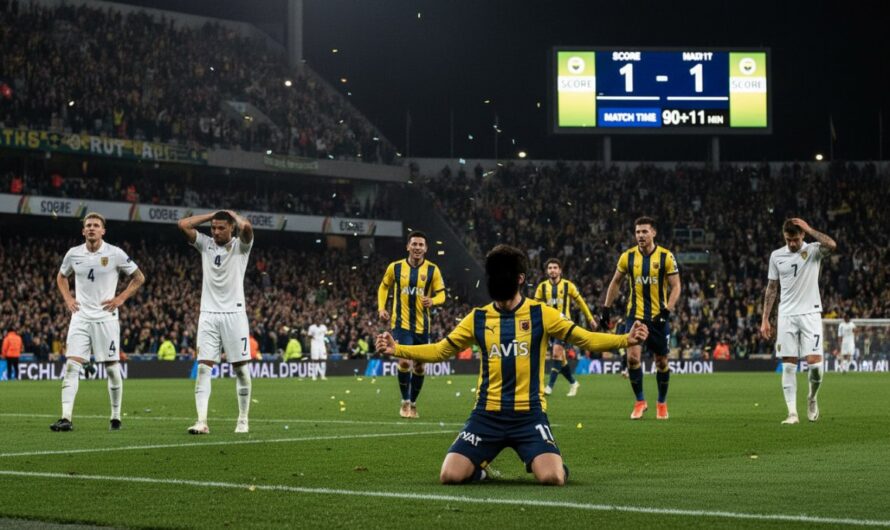 Fenerbahçe’nin Kadıköy’de Yaşadığı Hüsran: Son Dakika Golü İle Beraberlik